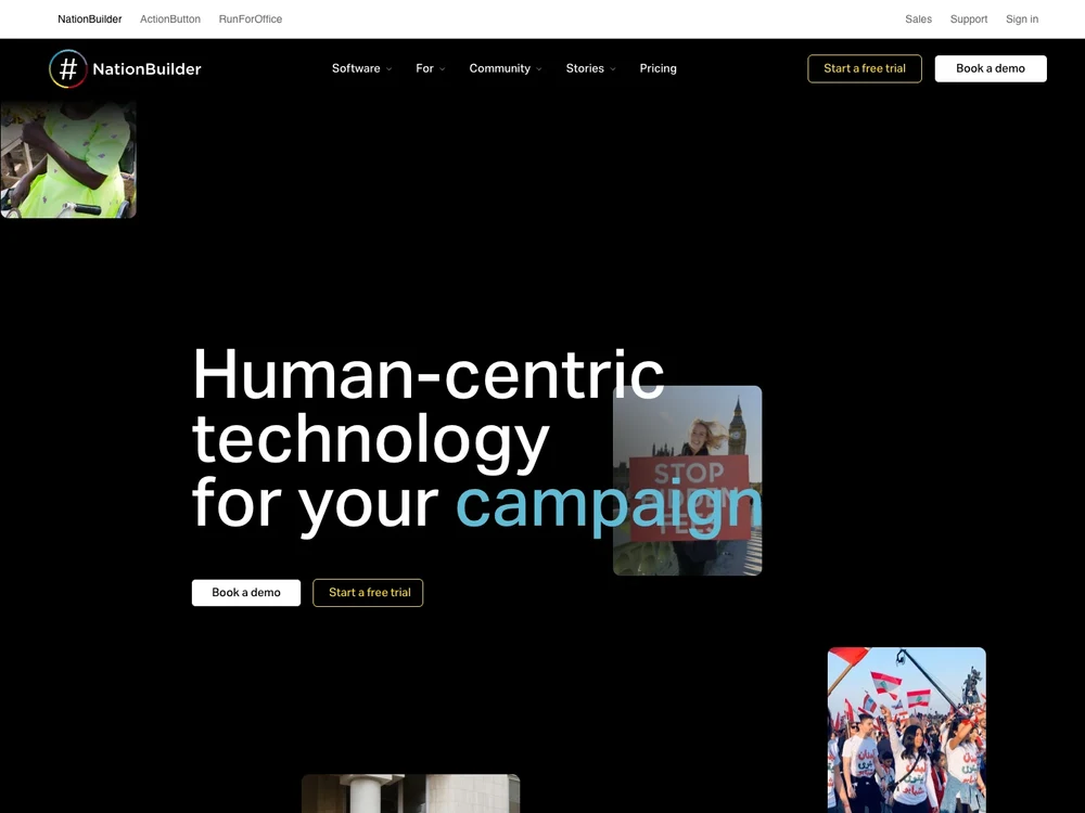 NationBuilder homepage captured September 29, 2026