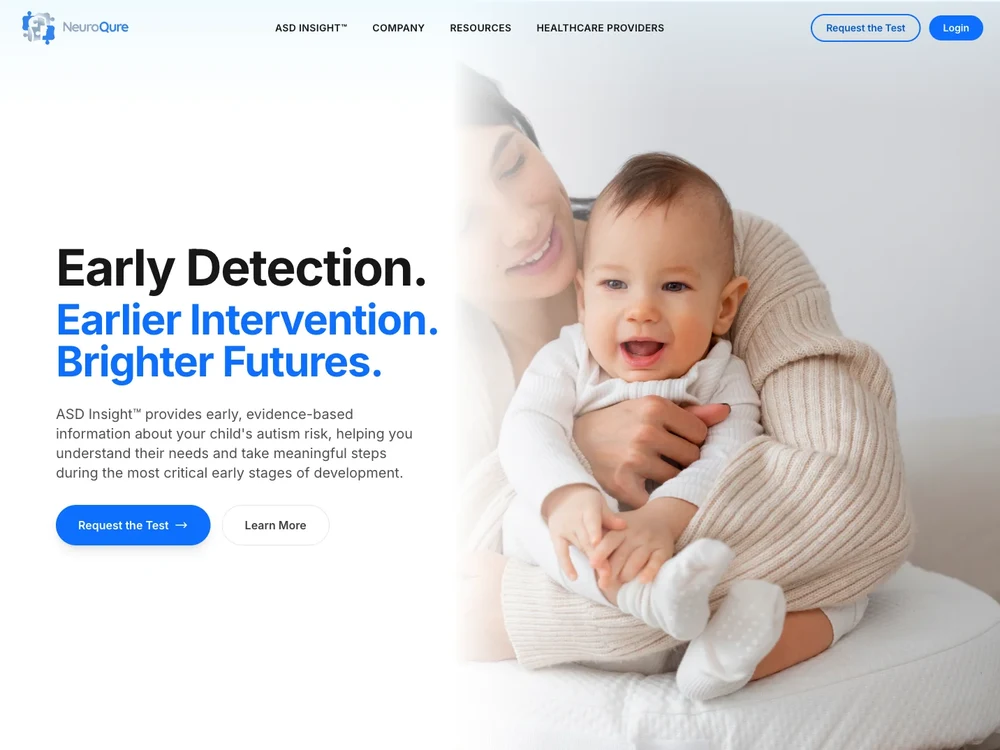 NeuroQure homepage captured September 29, 2026