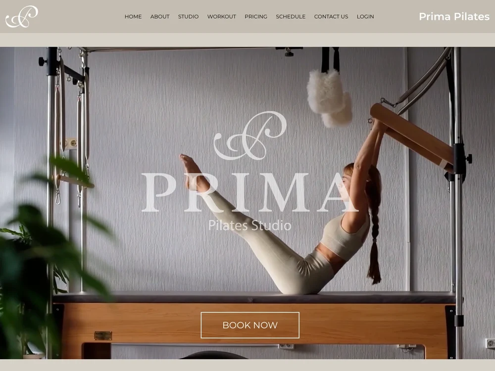 PRIMA Pilates homepage captured September 29, 2026