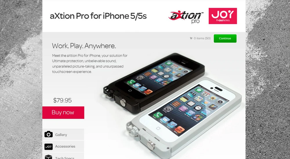 The Joy Factory project screenshot from the time of our work
